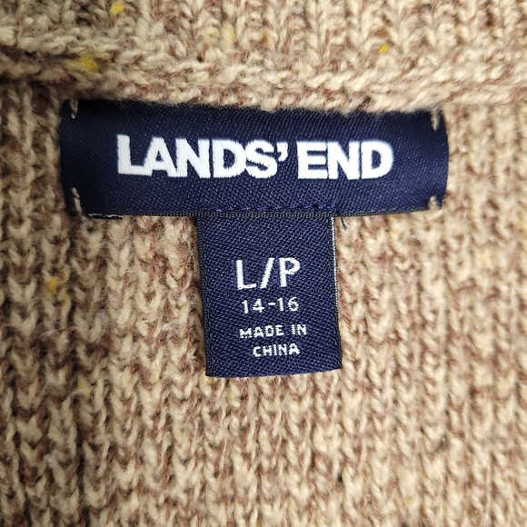 LANDS END Women's 1/4 Zip Pullover Tunic Length Sweater LARGE (14-16) - Picture 2 of 12